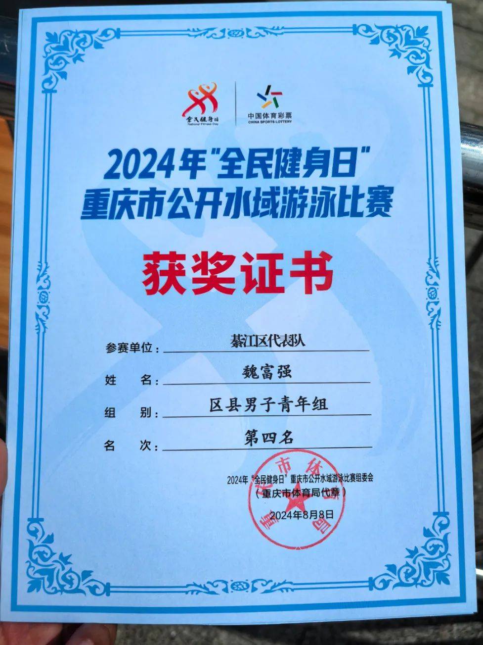 綦江游泳队,夺冠!