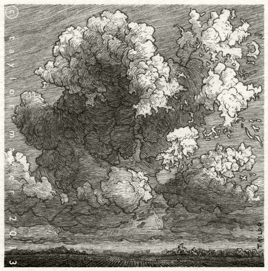 画云,用黑白灰关系表达_在线_铅笔_艺术