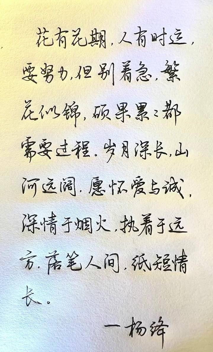 写字是一种生活 连笔字 硬笔行书 杨绛 字帖