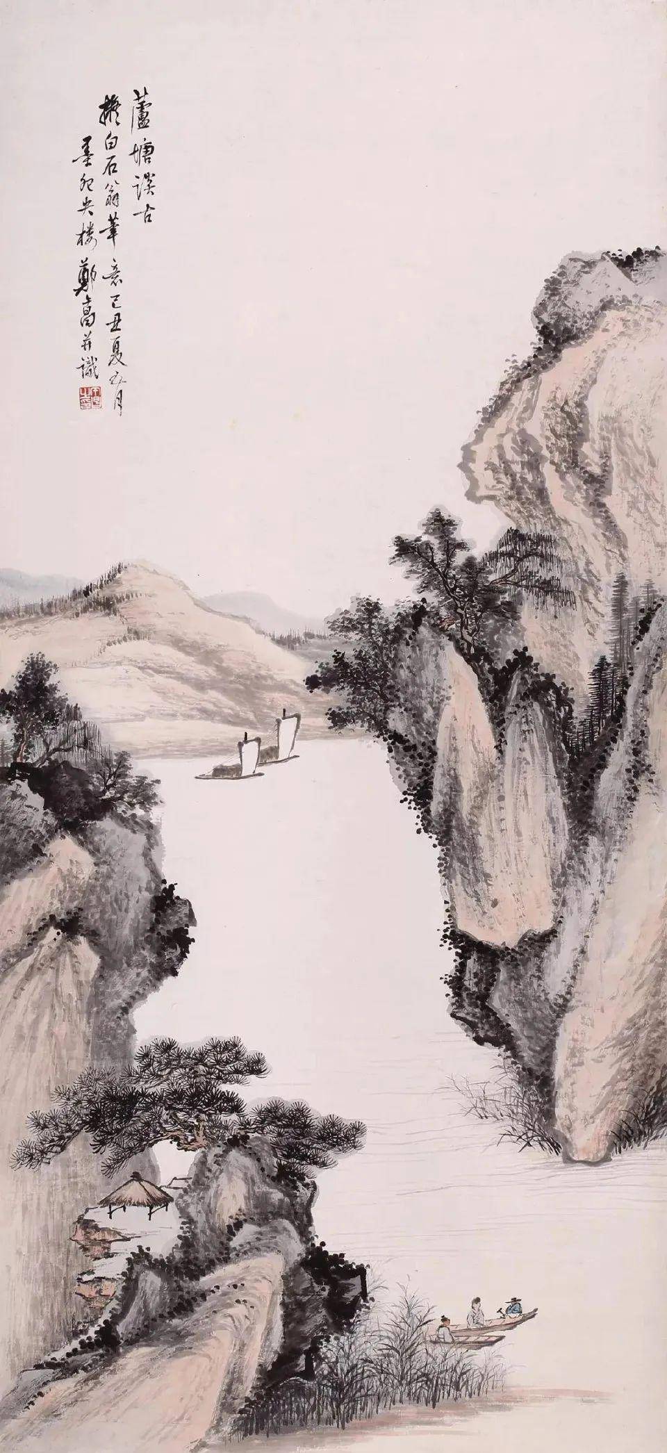 郑午昌山水:笔墨精到,神韵悠扬_作品_民国时期_画作