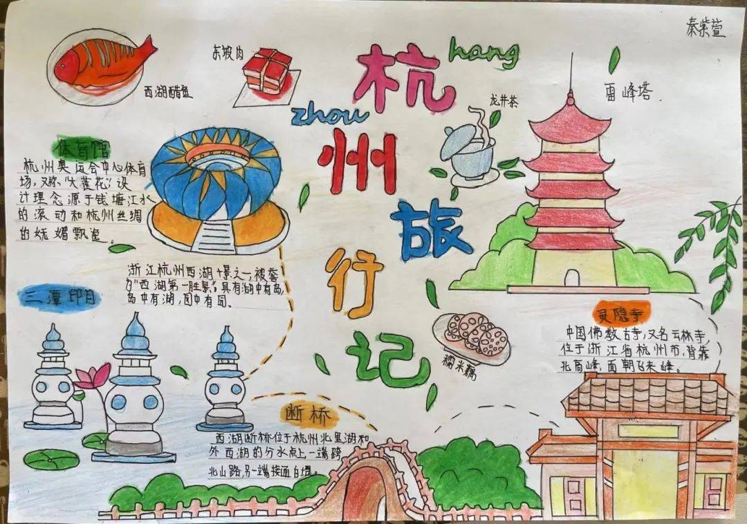 旅游节美术作业图片