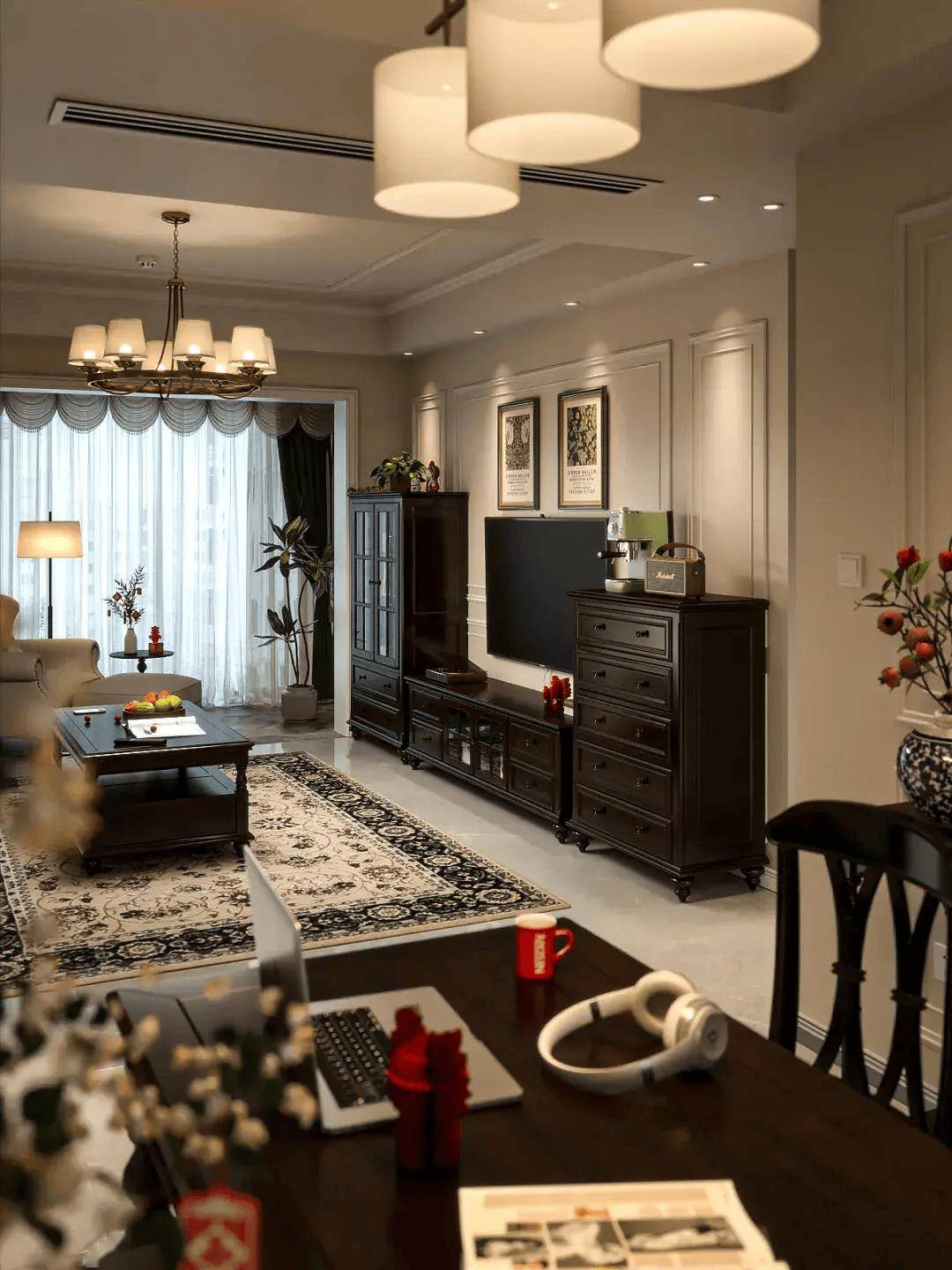 让人一眼沦陷的复古客厅!