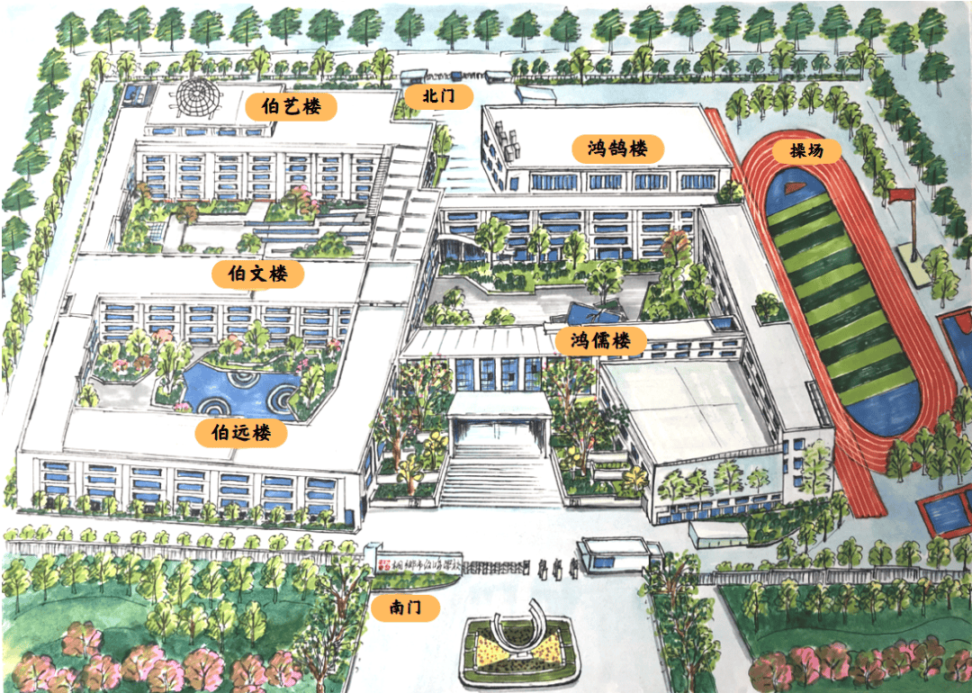 手绘地图能在入校后顺利找到教室不少学校为了让孩子们处处洋溢着生机