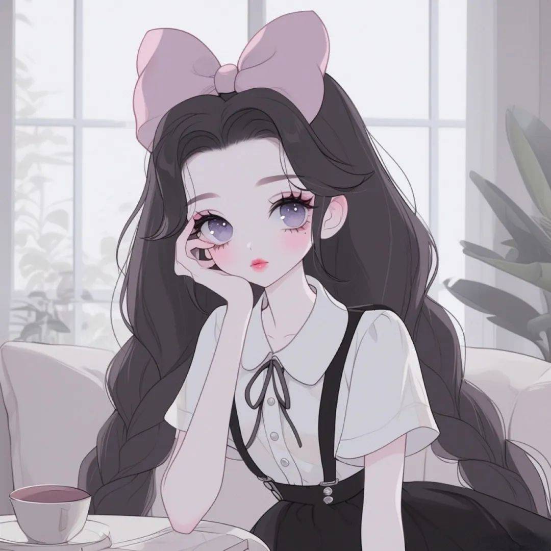 御姐范 蝴蝶结女生头像