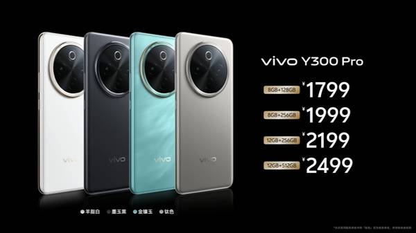 6500mAh蓝海电池续航无敌！vivo Y300 Pro发布：1799元起 