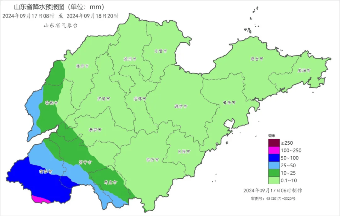 受13号台风外围影响,高唐小到中雨局部大雨!