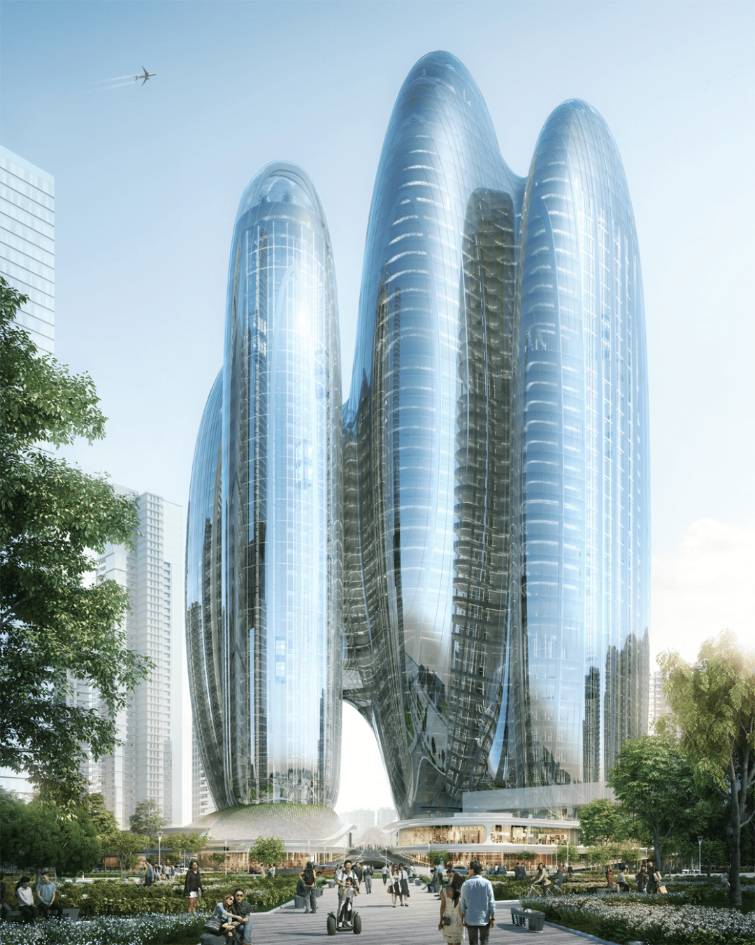 扎哈事务所在建项目:oppo全球总部大厦主体结构封顶_建筑_zaha_hadid
