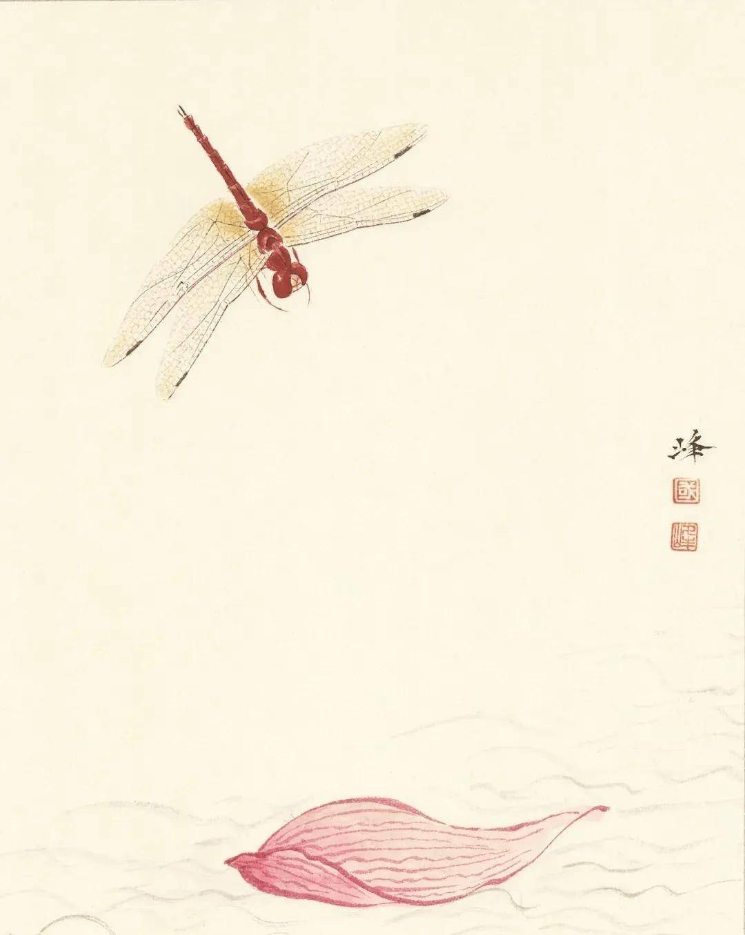 这不是摄影,这是国画:白国峰的工笔蜻蜓