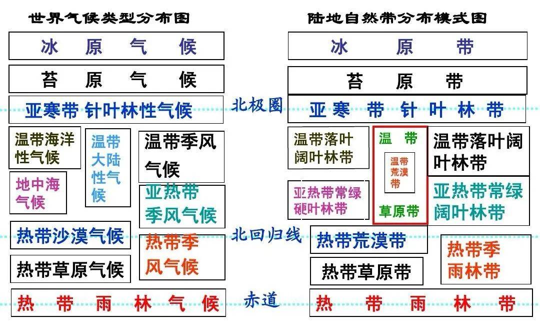 高中地理自然带气候图图片