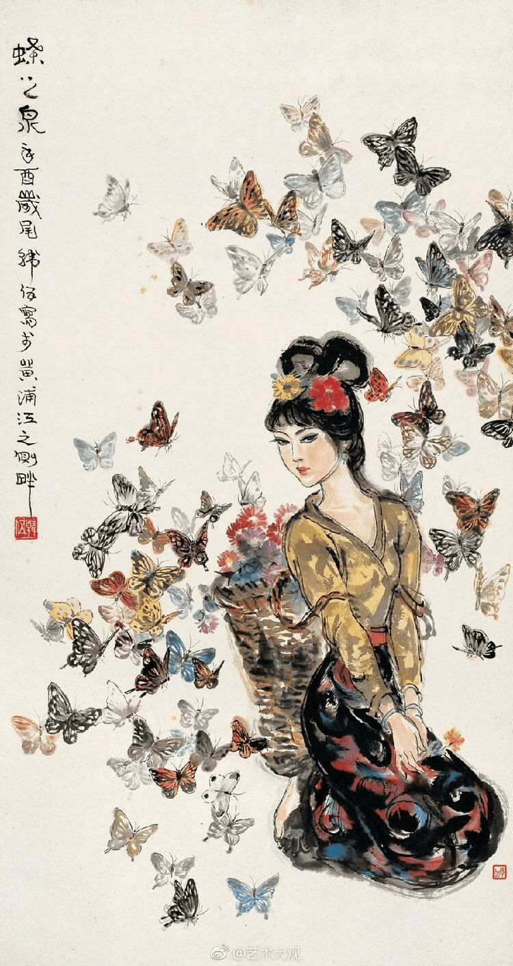 国画《祖国万岁》,祝你国庆快乐!