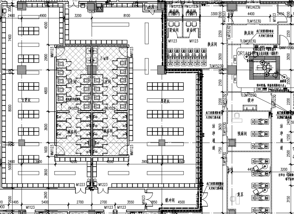 图说医建丨西安某医院洁净手术部图纸分析