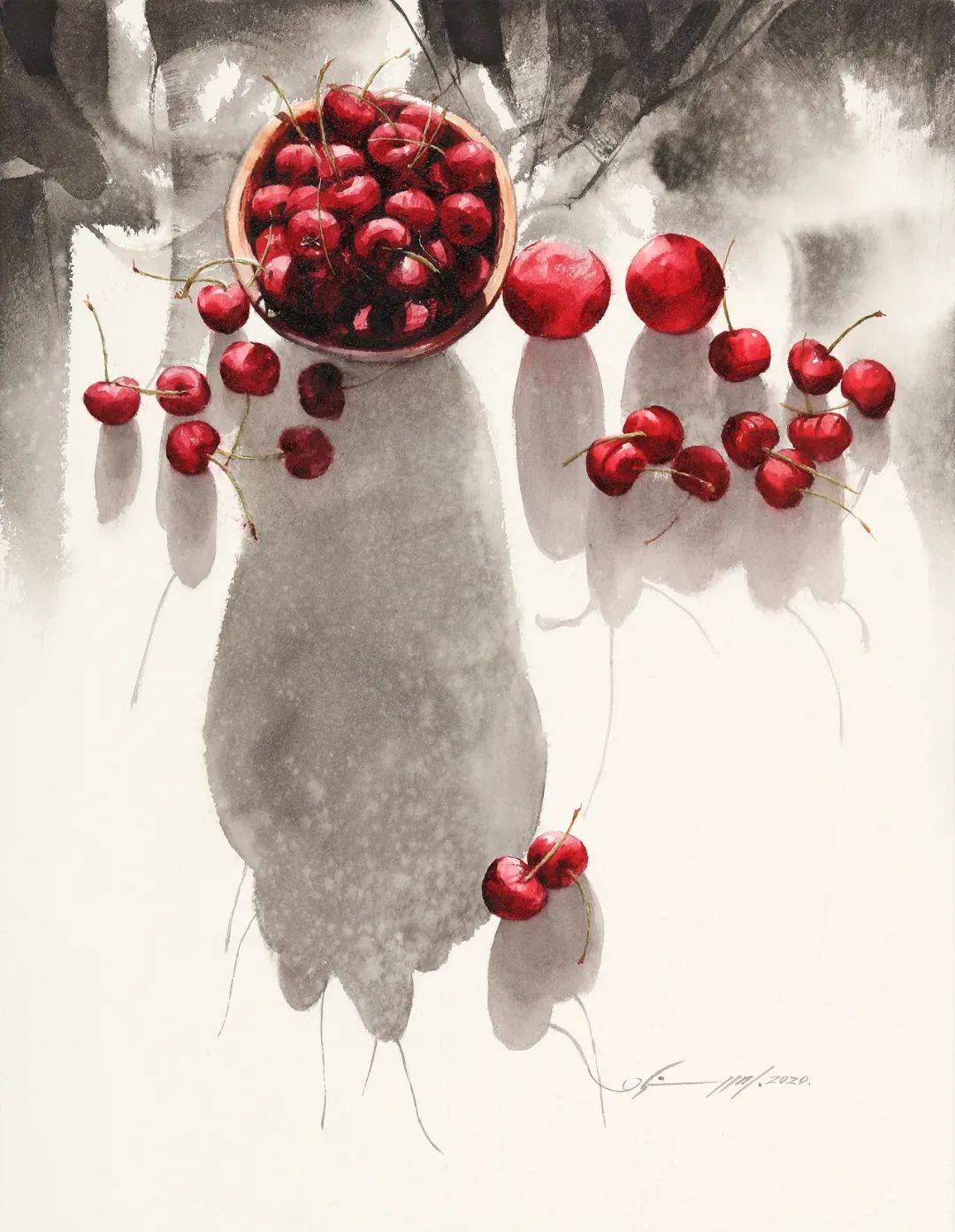 一位外国水彩画家,居然画出了中国水墨的绝美意境,这光影简直美爆!