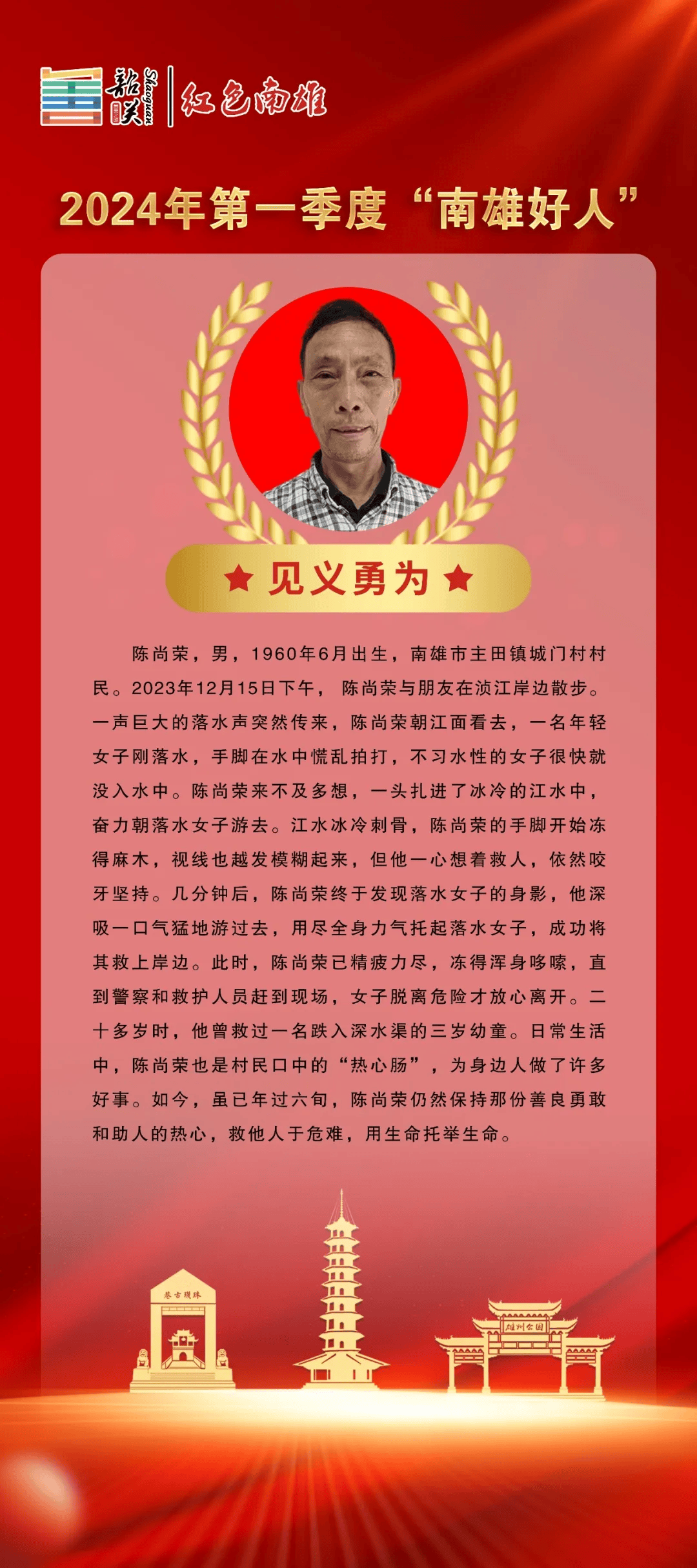 "见义勇为"六旬老人两度救人于为难,用生命托举生命!