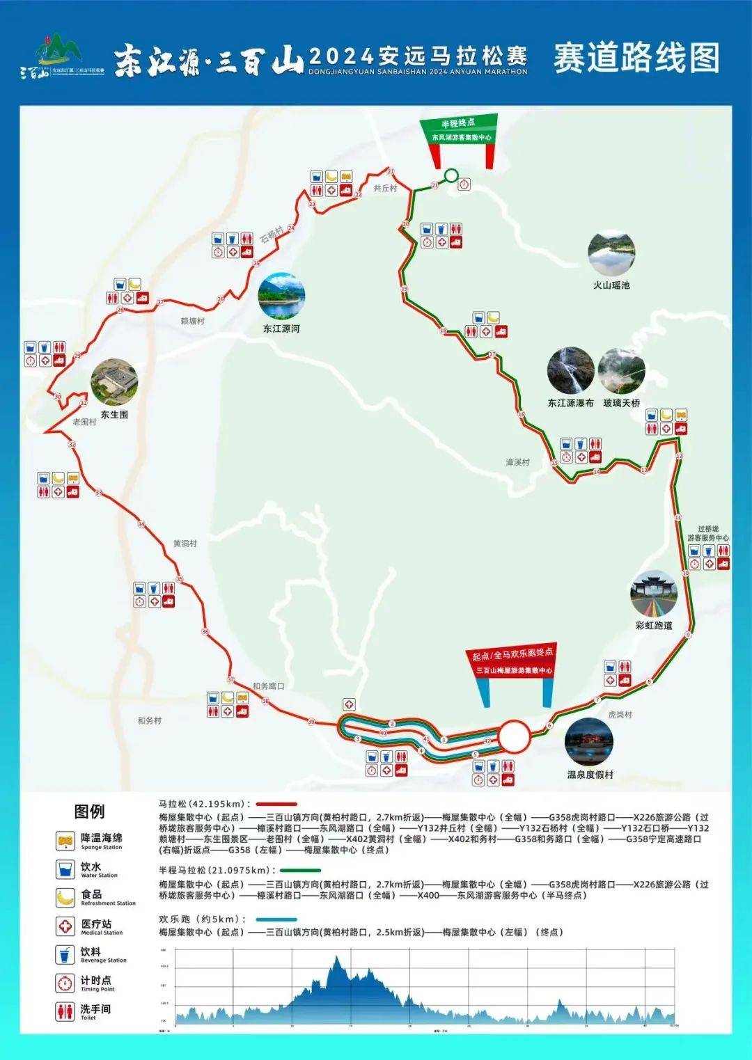 东江翡翠三百山最美自驾路线遇上了安远马拉松
