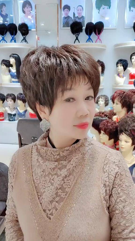 ef时尚假发 免打理经典纹理短发,喜自然干练发:型的宝宝们看过来