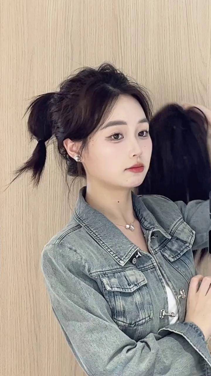 真的好看假发 发型 假发马尾喷泉马尾 喷泉马尾假发