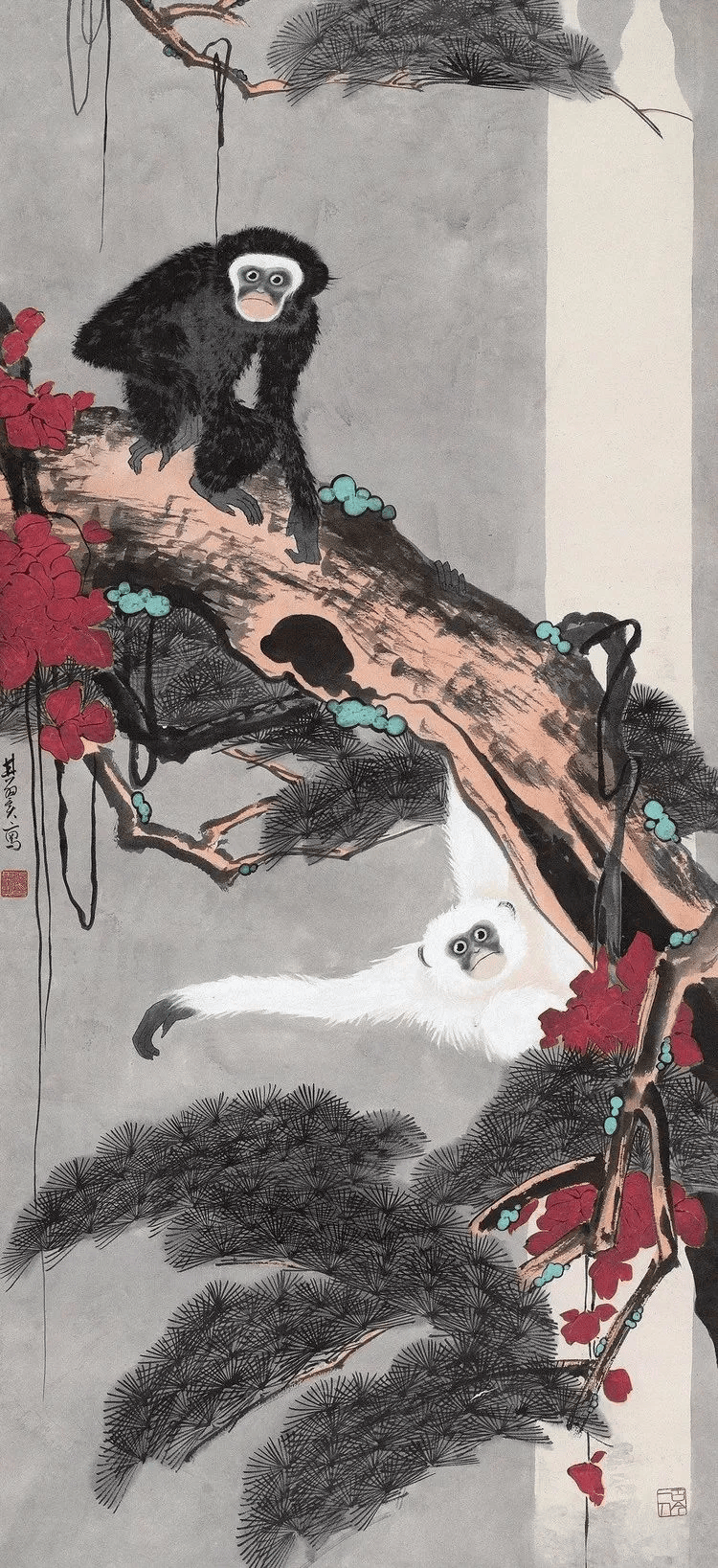 家长曾请著名画家金城到家里指授他画法.