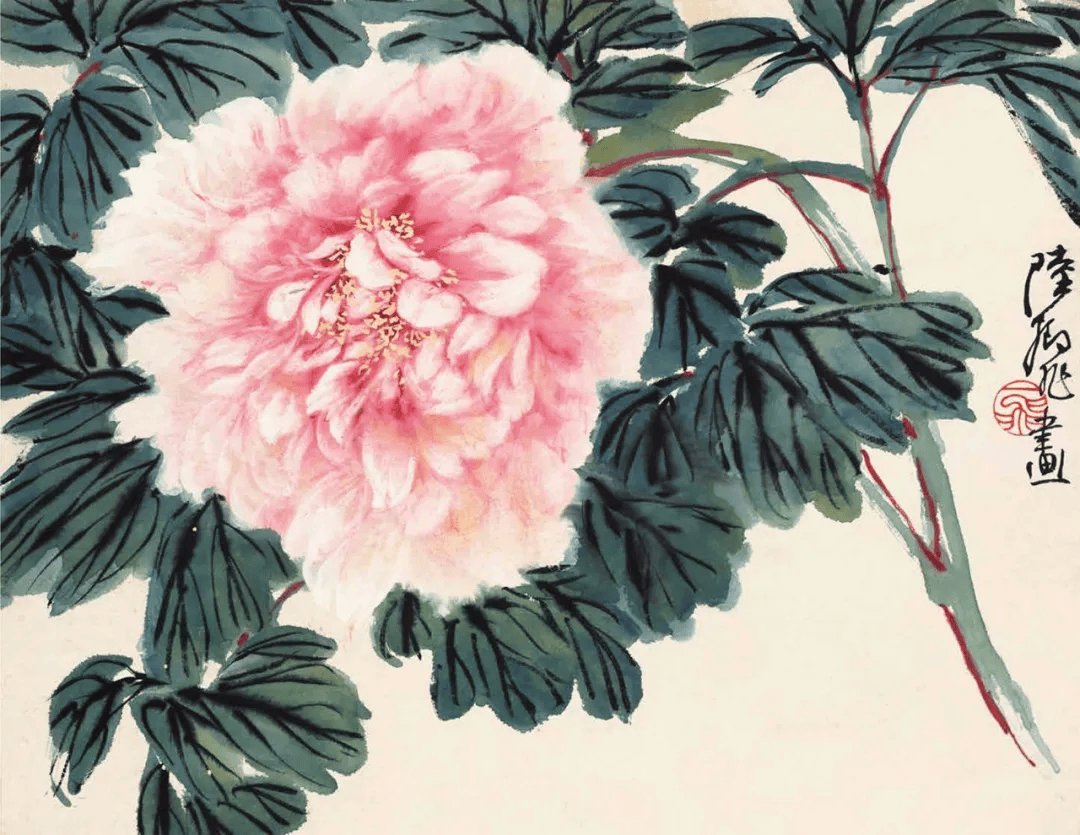 陆抑非高清作品190幅，一次看个够！_花鸟画_花卉_牡丹