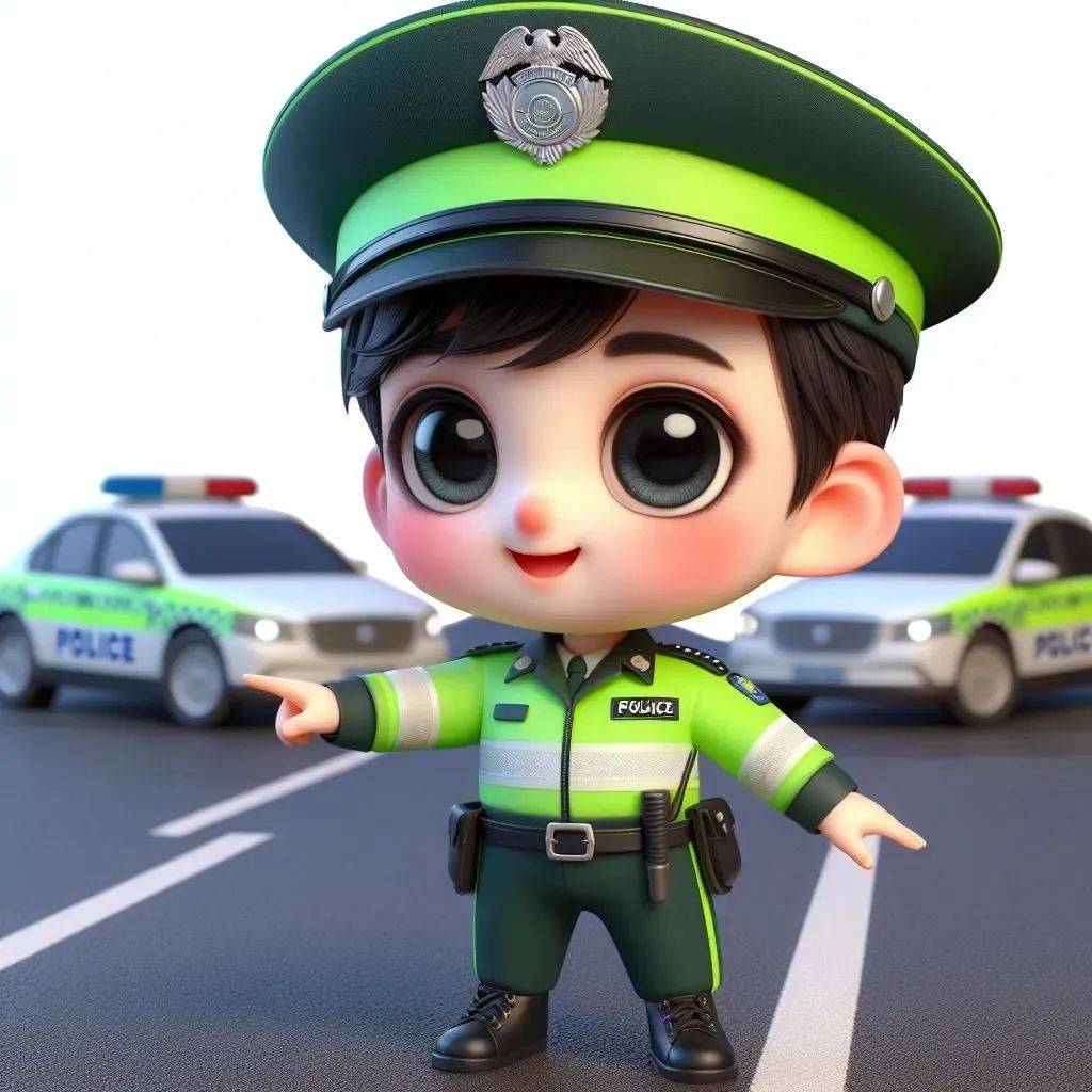 警察职业头像!