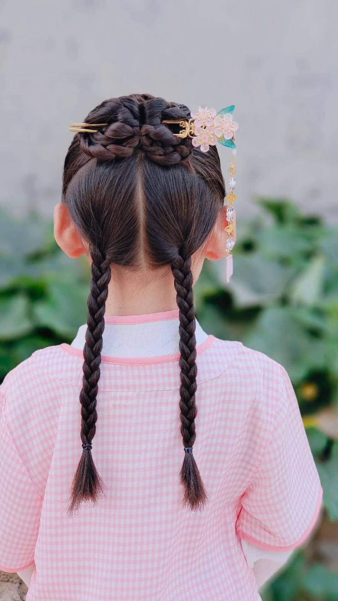 一看就会的古风发型,视频同款主页橱窗有哦!编发儿童编发今日发型