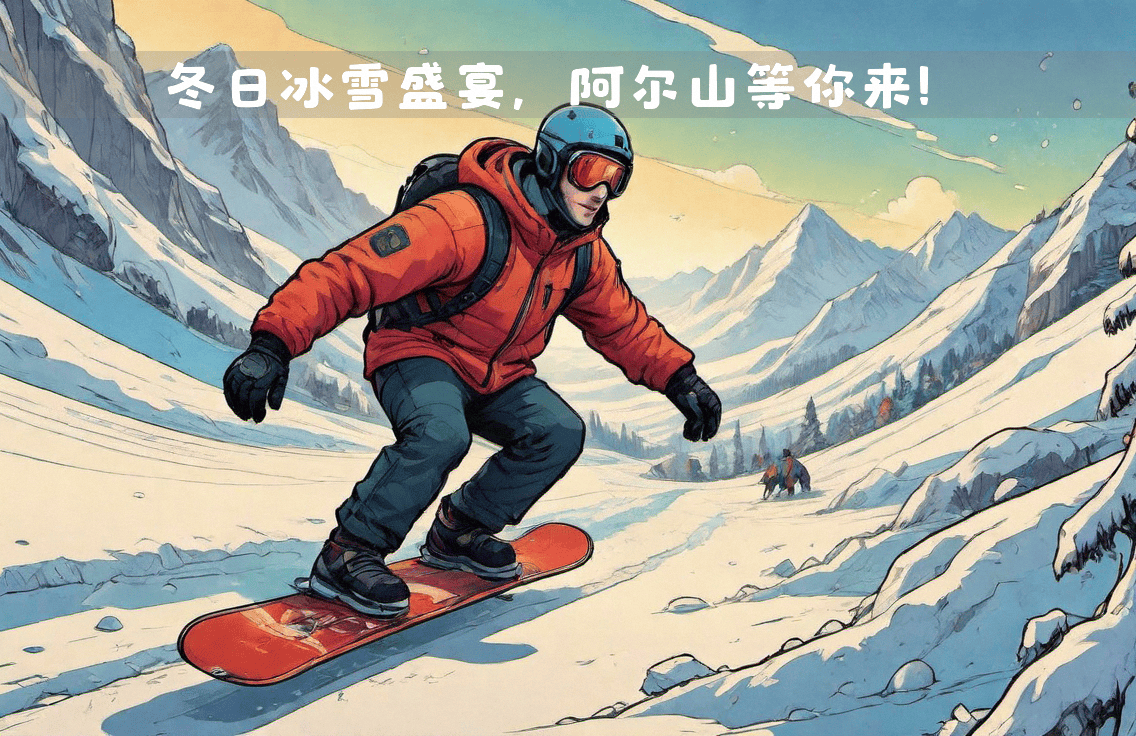 冰雪运动宣传画图片