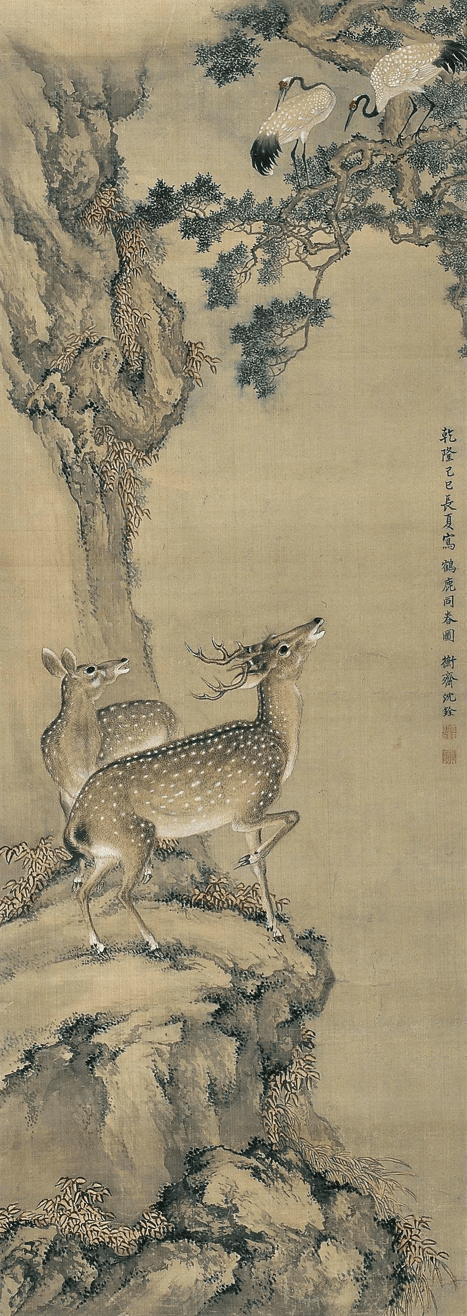 鹿鹤同春