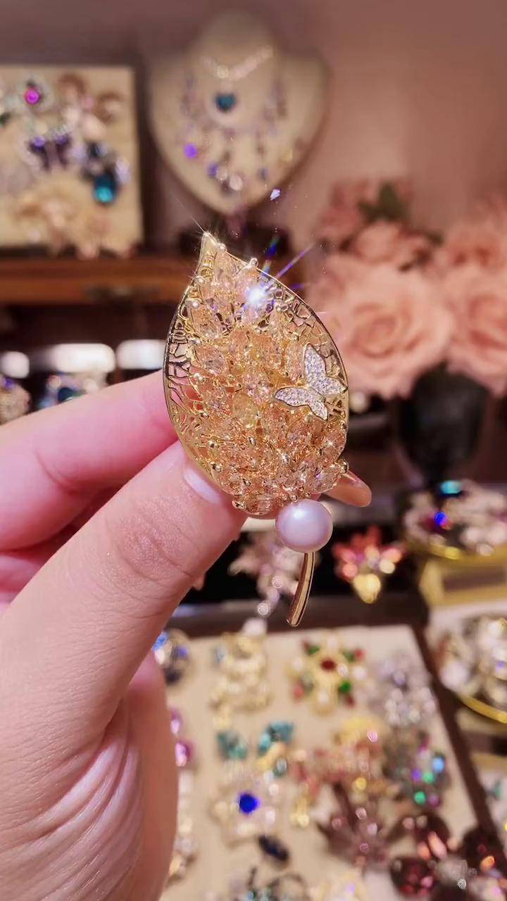 正在直播点头像进直播间胸针控 天然珍珠 胸针饰品