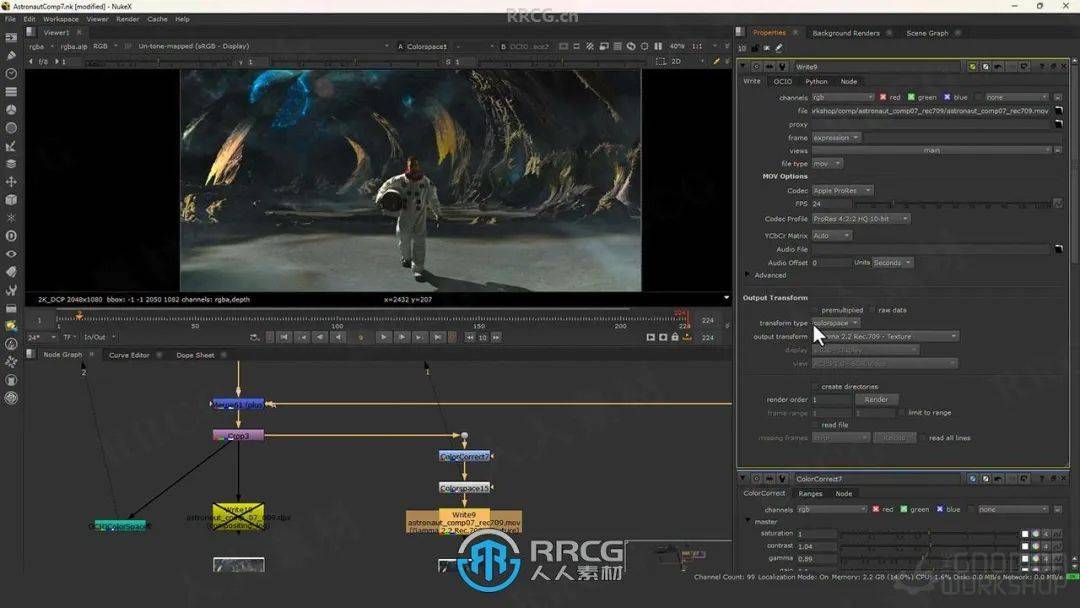nuke好莱坞级别抠像与2.5d背景合成特效视频教程