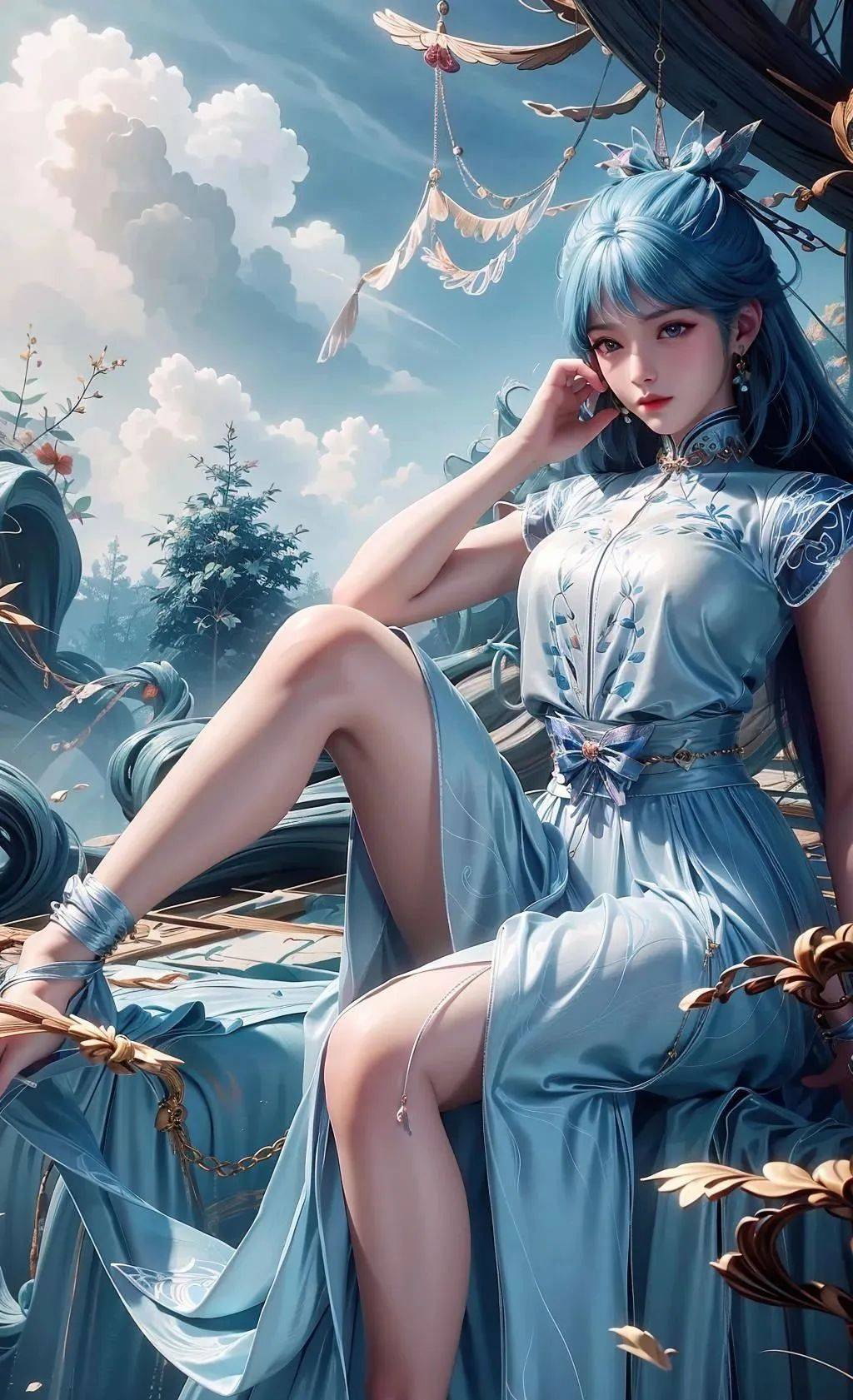 绝世唐门:王冬儿旗袍精美壁纸来了,第七张好像小舞,霍雨浩真有福气