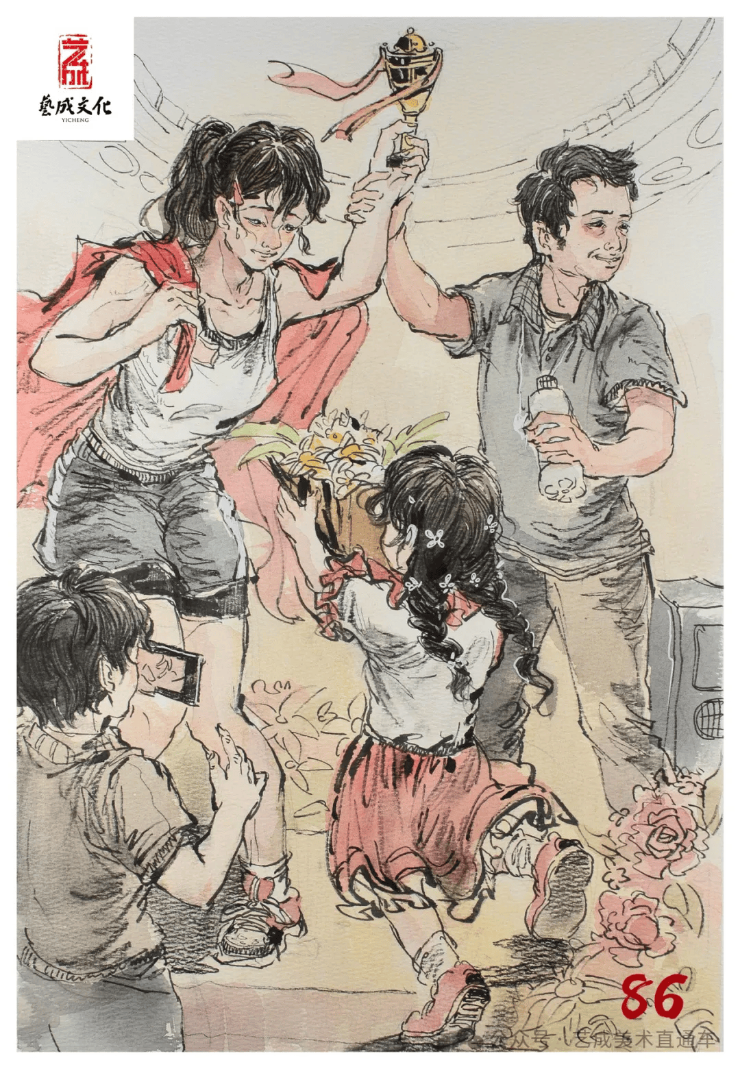 2025届广东艺成美术三模,速写高分卷