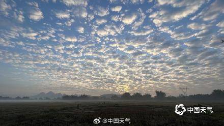 冷空氣即將到貨！廣西玉林市 “魚鱗云”扮靚天空