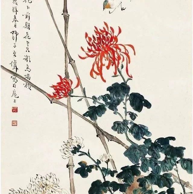 这28幅花鸟，美翻啦！_王师子_吴观岱_用色