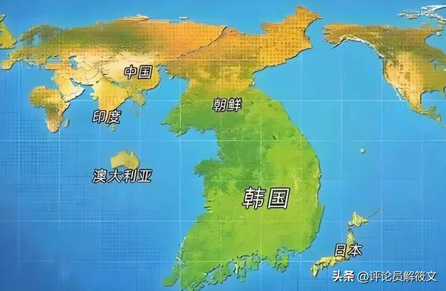 韩国视角世界地图图片