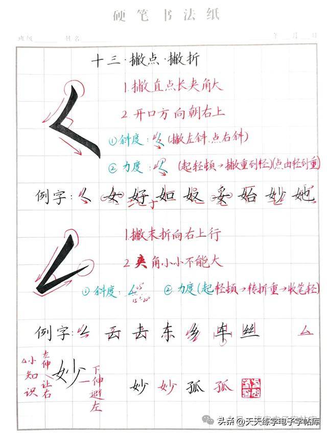基础笔画大集合,喜欢写字的小伙伴!快收藏起来吧!_弧度_起笔_形状