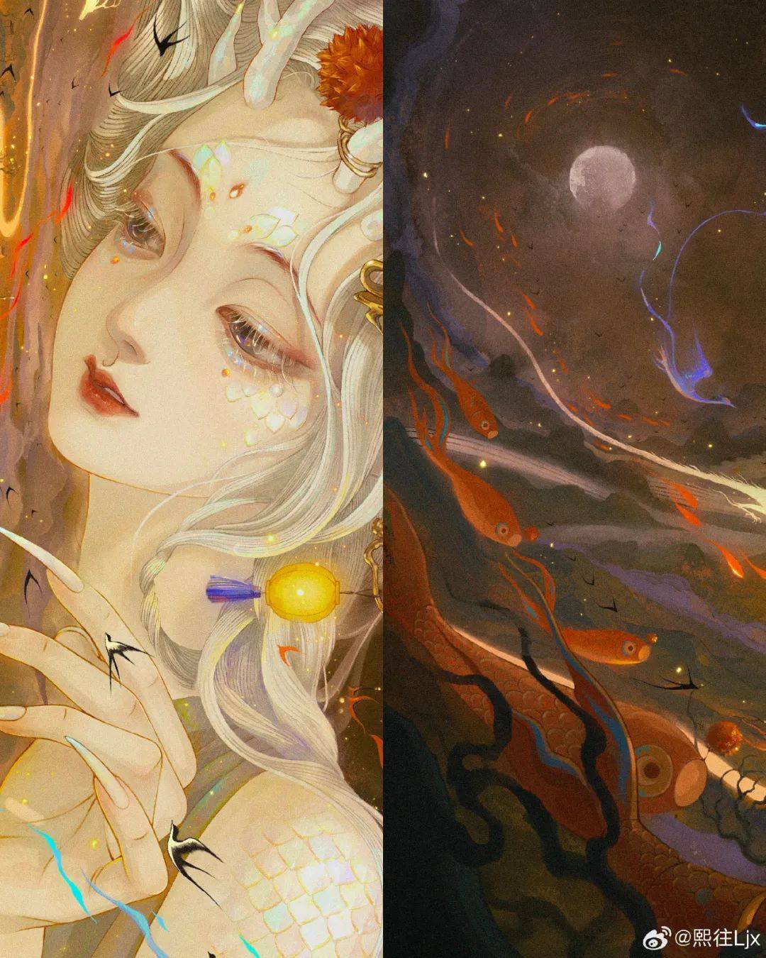顶级画师一笔一画勾勒出极致的东方美人看完我想吸一口