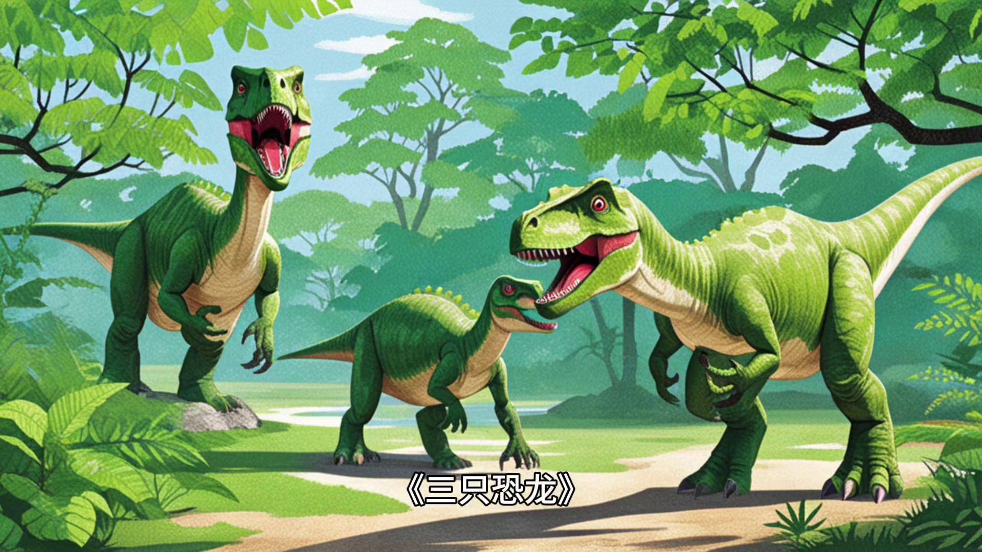 三只恐龙 故事分享 教育 阅读是一种习惯