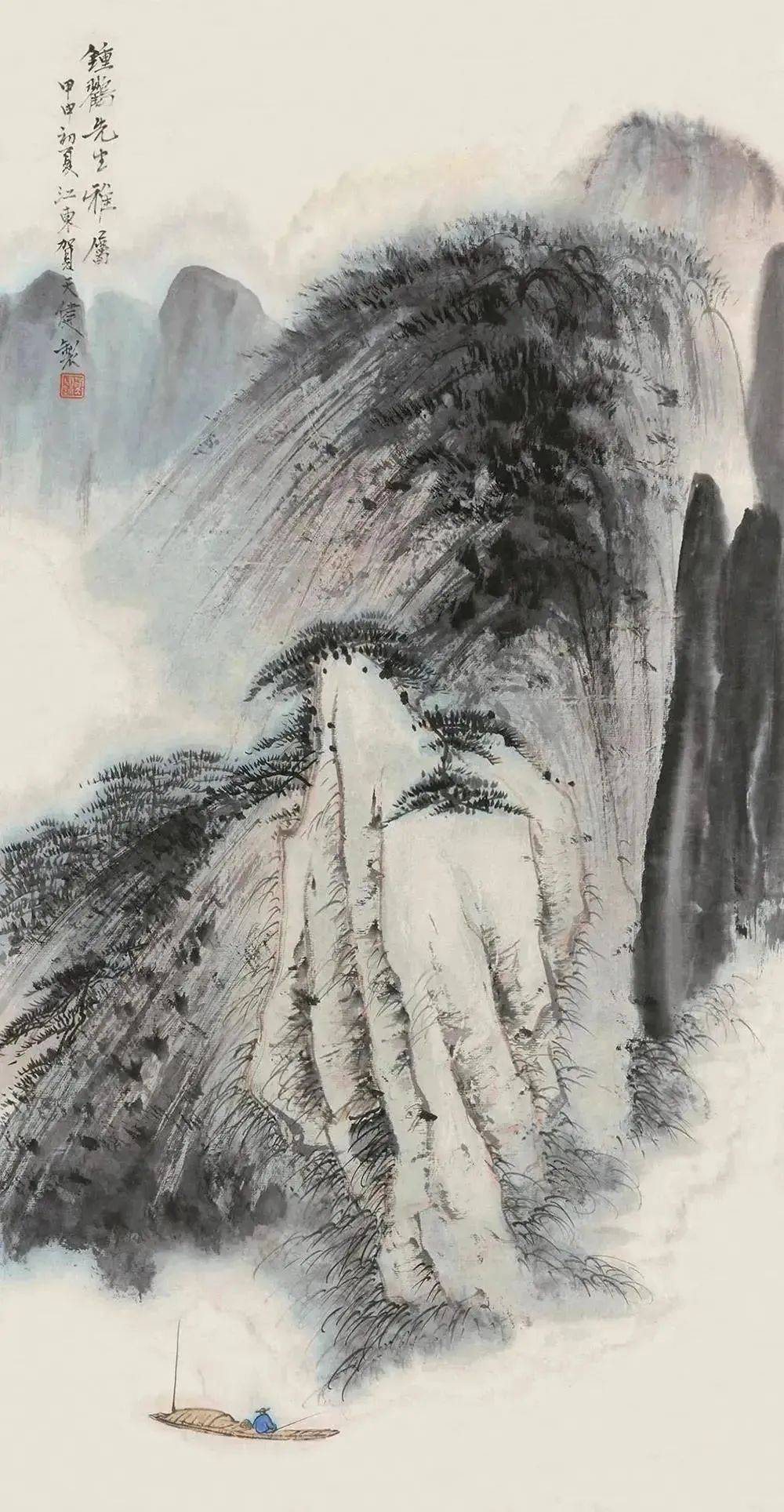 傅抱石 山水 傅抱石山水图卷- 故宫博物院