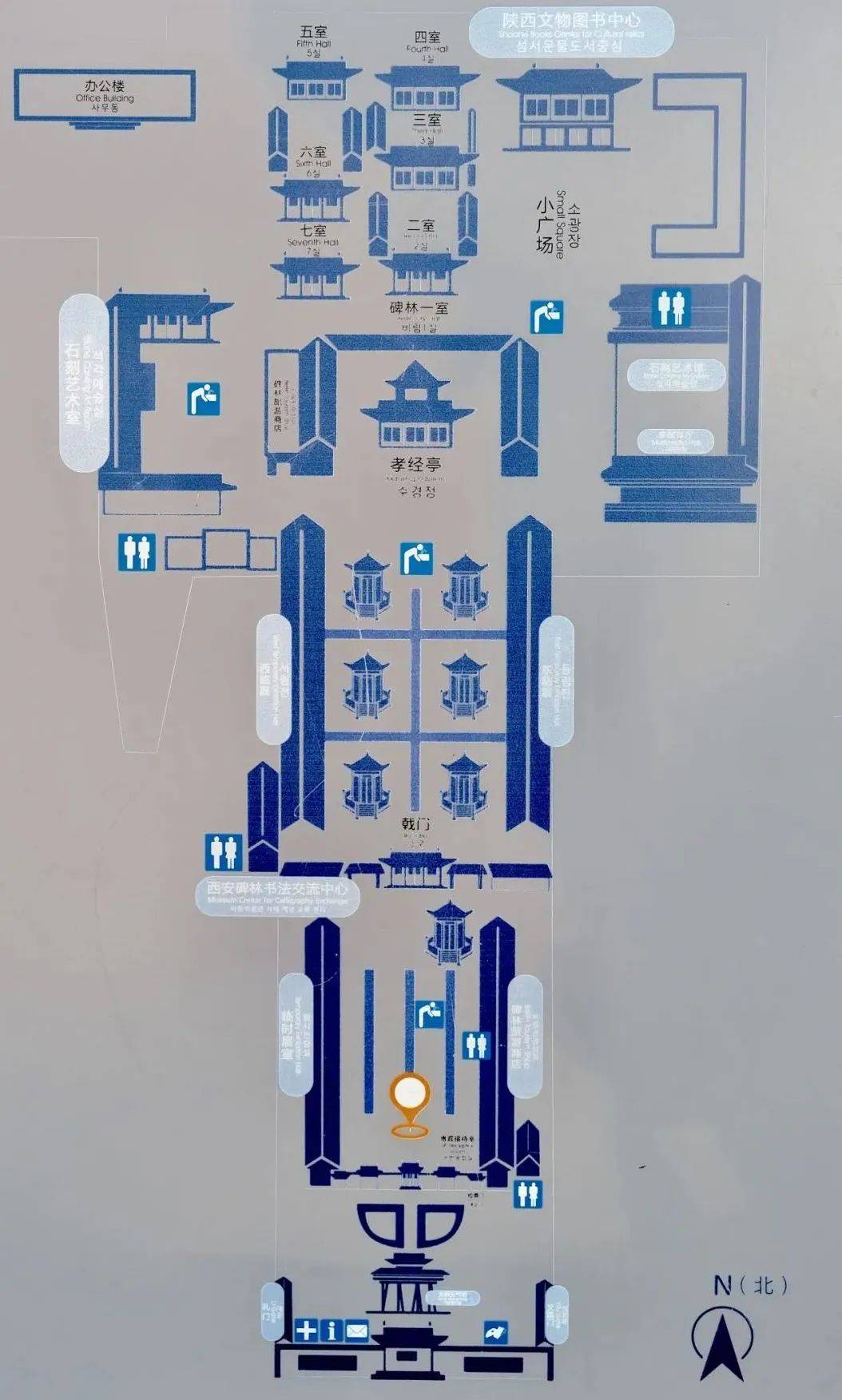 西安碑林博物馆平面图图片