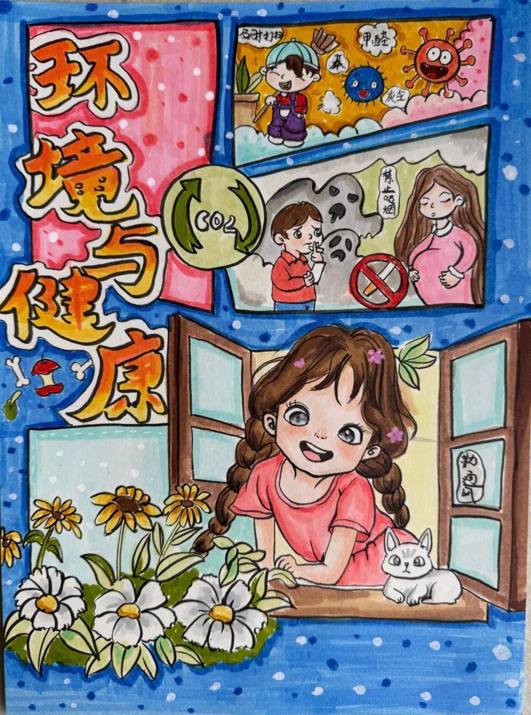 沂源县第三届环境健康杯优秀绘画作品展播四