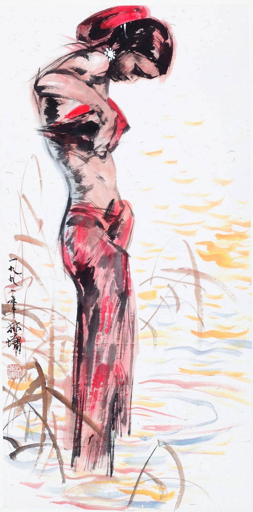 插画虽是从属,但林墉笔下的人物却展现出独立美学,深蕴人性与美之追求
