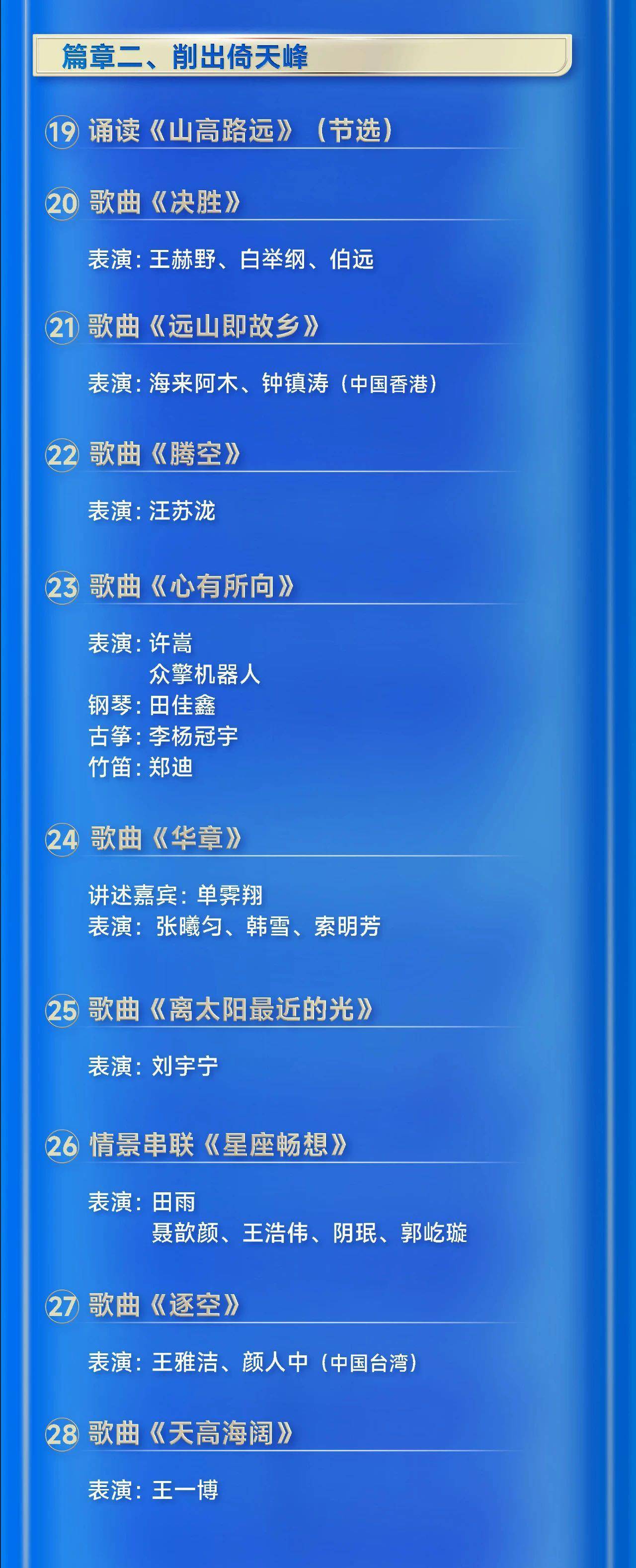 今晚播出！中央广播电视总台跨年晚会节目单公布