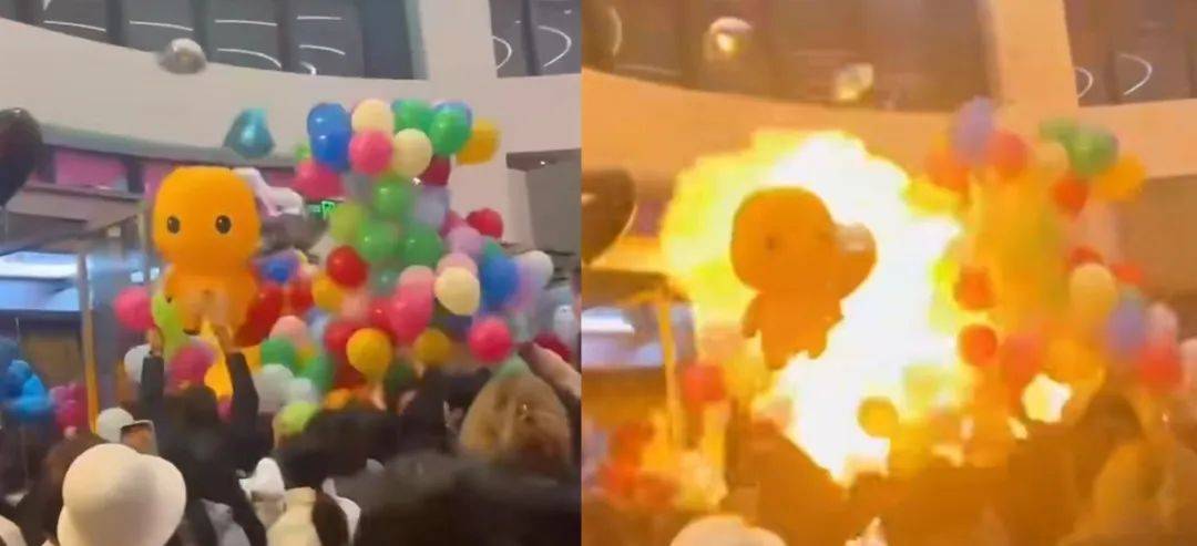 跨年夜惊魂！人群中TA突然爆燃，有人被灼伤