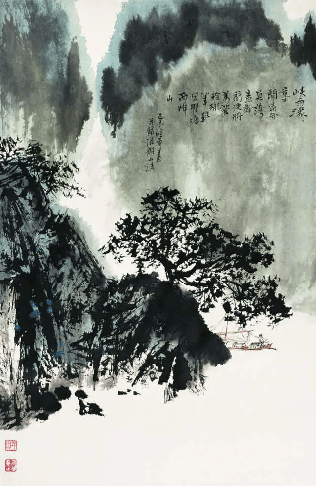 秦岭云:画山水要有法有趣,趣见法外