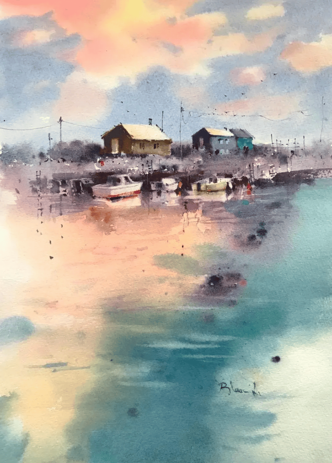 他山之石艺好漂亮的水彩画