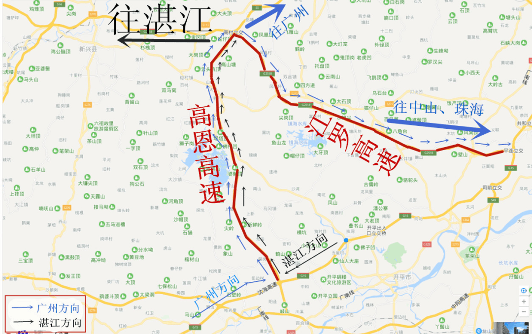 高恩高速最新线路图图片