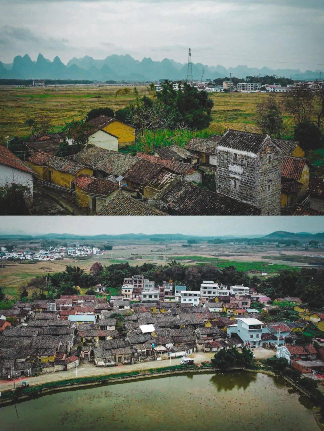 水光山色的自然风光古色古香的古民居建筑代代传承的仫佬族风情是