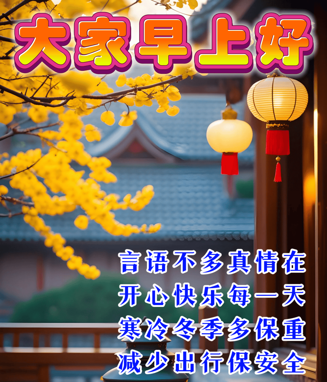 最新早上好问候祝福语大全,朝夕都平安,四季皆安好