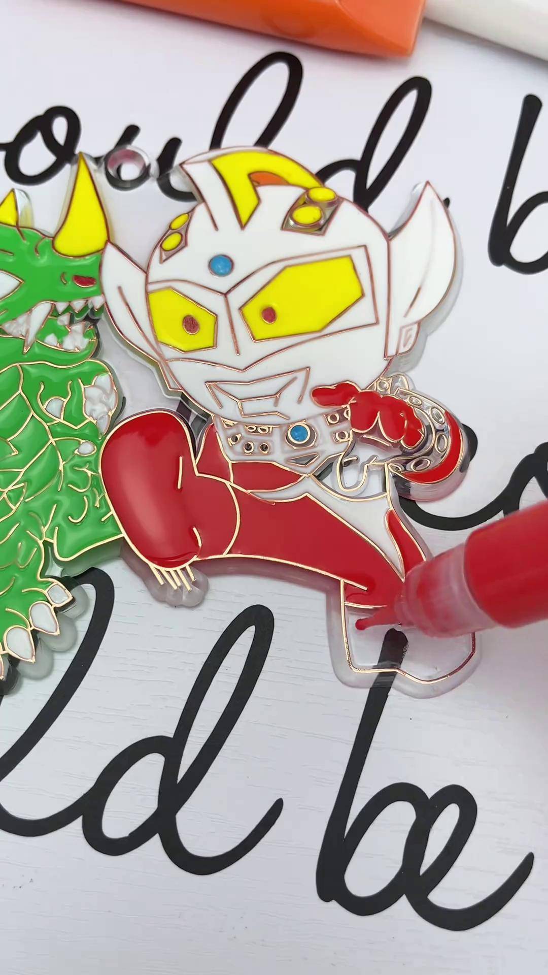 男孩子爱不释手的奥特曼也出免烤胶画挂件了,安全无异味,做好可以当成