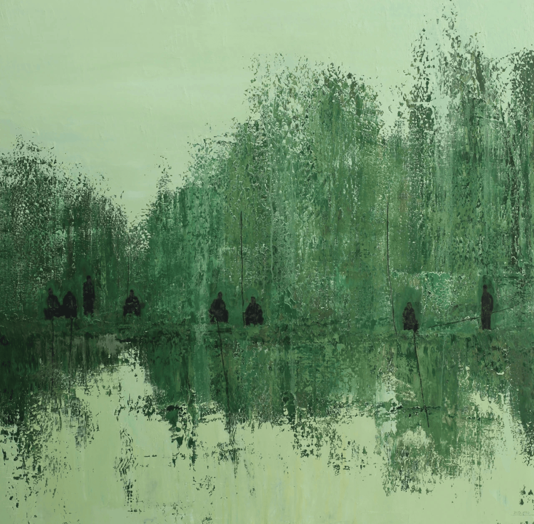 2018《浮生·渡》 布面油画 138*122cm《浮生·门》 布面油画 100*80