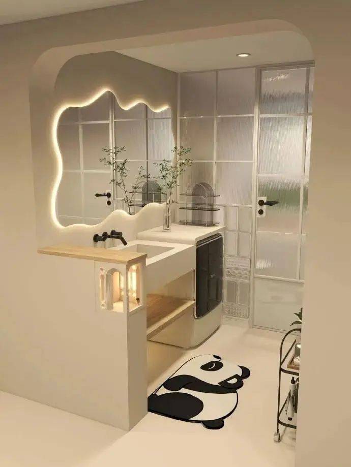 分享15款半开放式卫生间装修布局